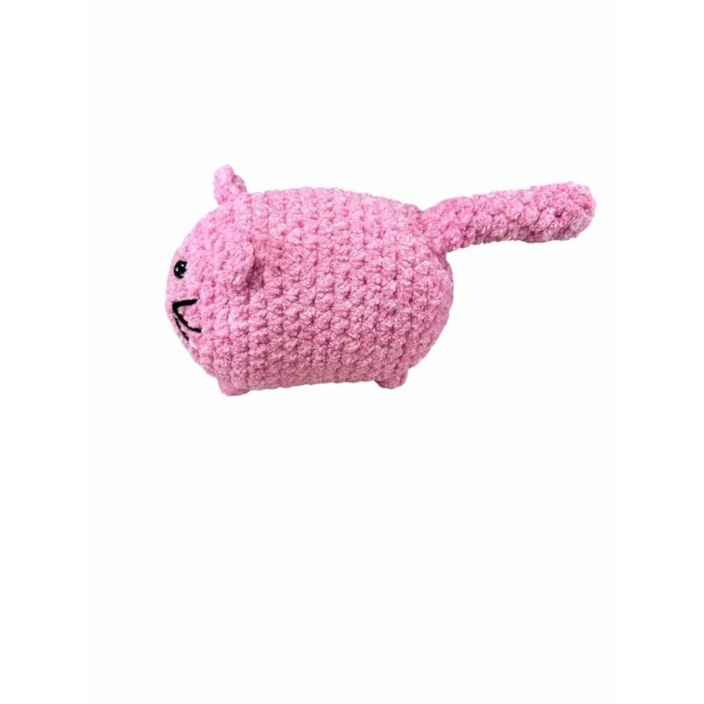 New Handmade Crochet Plushie Cat Kitten pink
